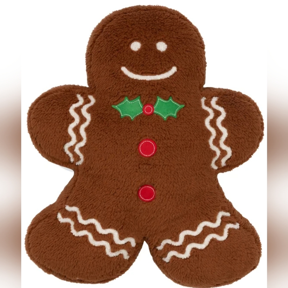 NWT! Holiday Decorative Pillow, Gingerbread 18H X 14W